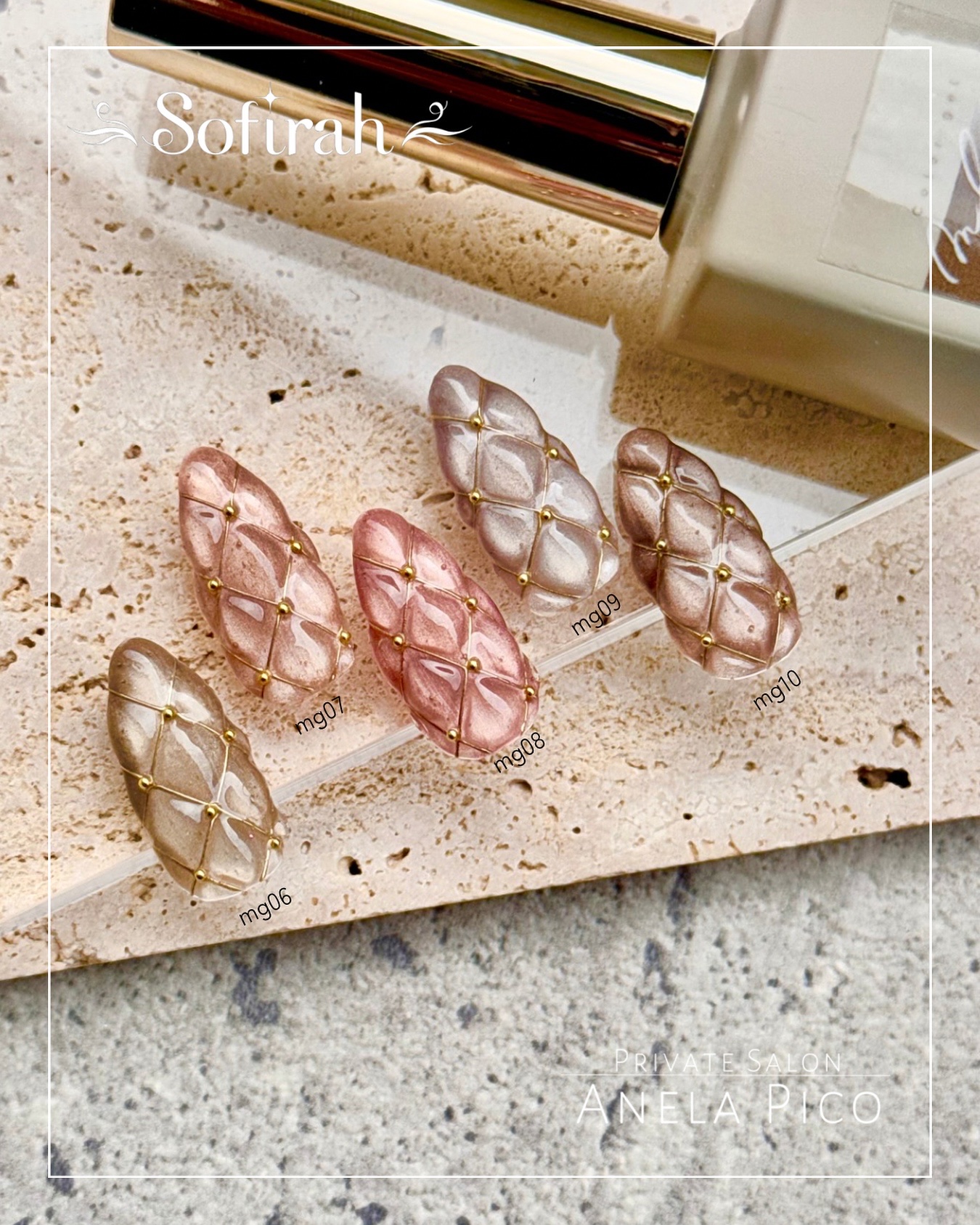 #ジェルネイル,#キルティングネイルのネイルデザイン