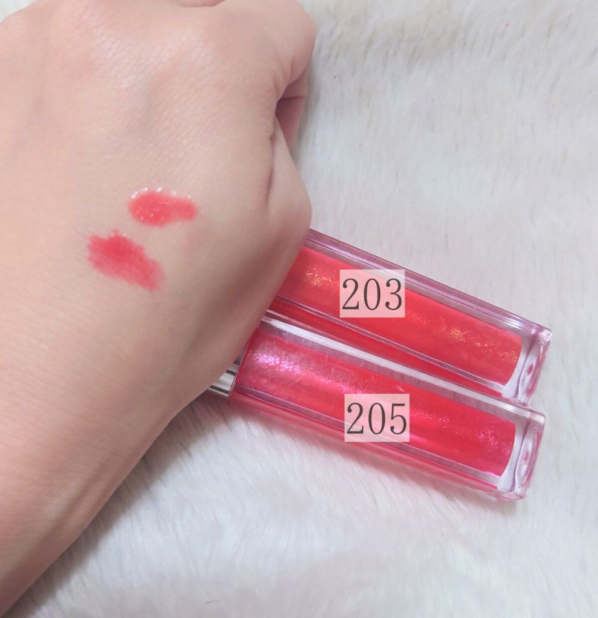 リップアディクト 203 Mon Cherie/soaddicted/リップグロスを使ったクチコミ（2枚目）