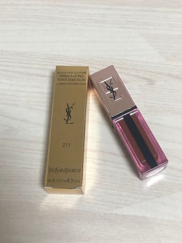 ルージュ ピュールクチュール ヴェルニ ウォーターグロウ No.211 トランスグレッシブ カカオ/YVES SAINT LAURENT BEAUTE/口紅を使ったクチコミ（1枚目）