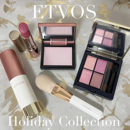 ホリデーコフレ2023〈カームピンク〉/エトヴォス/メイクアップキットを使ったクチコミ(1枚目)