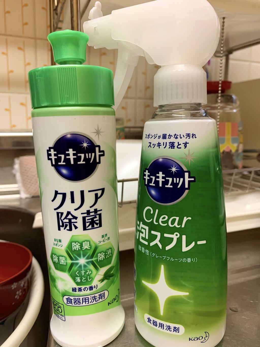 キュキュット CLEAR 泡スプレー /花王/その他を使ったクチコミ（1枚目）