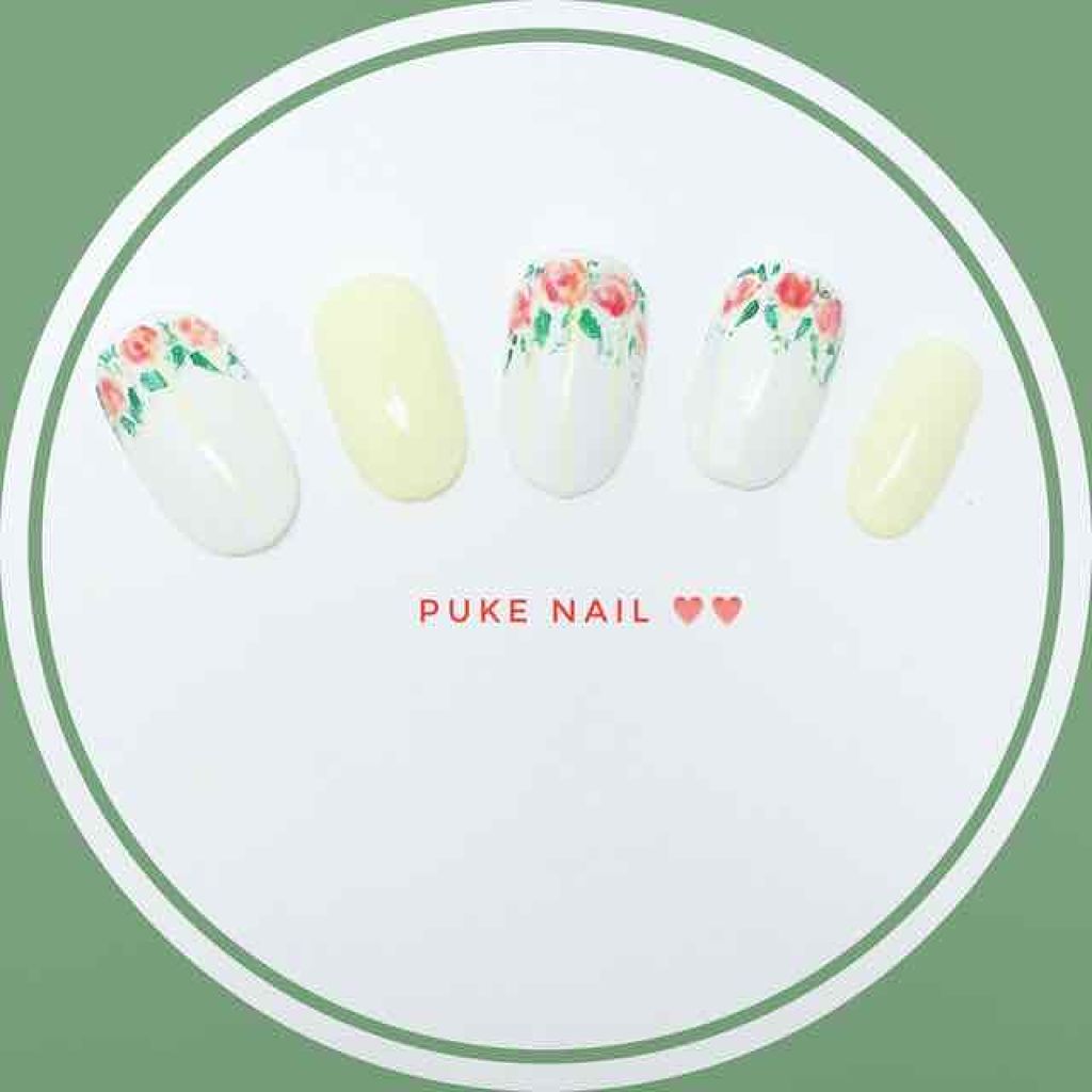 赤薔薇❤︎うすい黄色 ネイルチップ/PUKE NAIL/ネイルチップ・パーツを使ったクチコミ(1枚目)