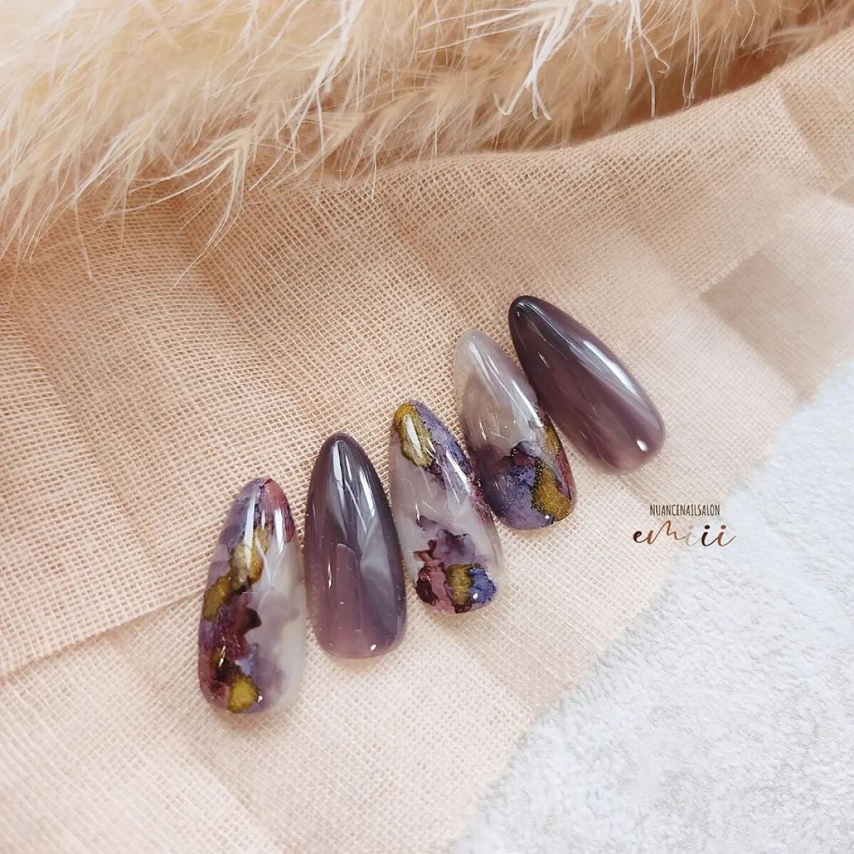 e_nails//フォロバ◎//ネイルとコスメ好きママ on LIPS 「インクネイル(˵•̀ᴗ-˵)✧また最近リキッドきてますねぇーー..」(1枚目)