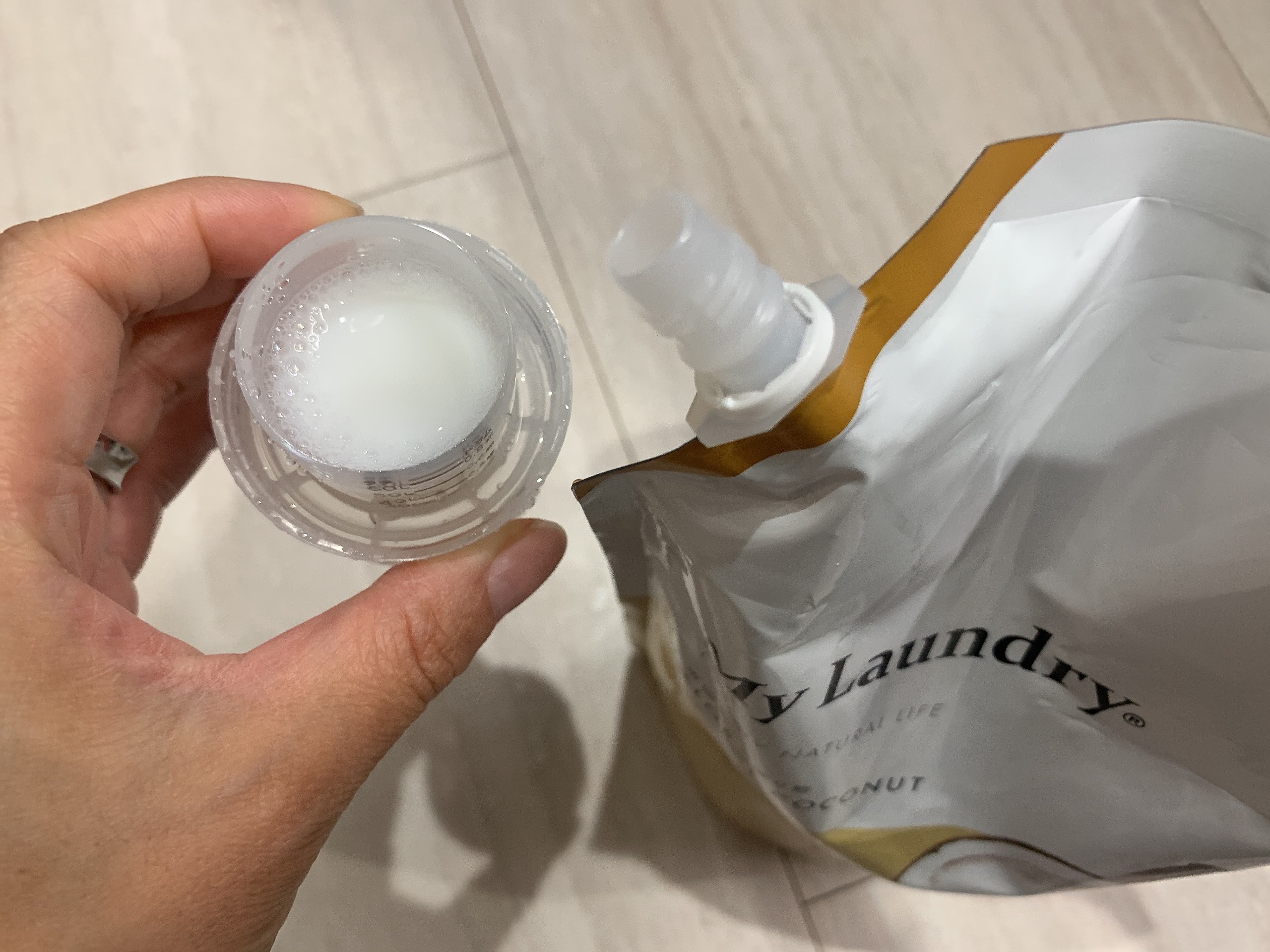 マイランドリー ココナッツの香り 詰替大容量1,440ml/マイランドリー/柔軟剤を使ったクチコミ（2枚目）