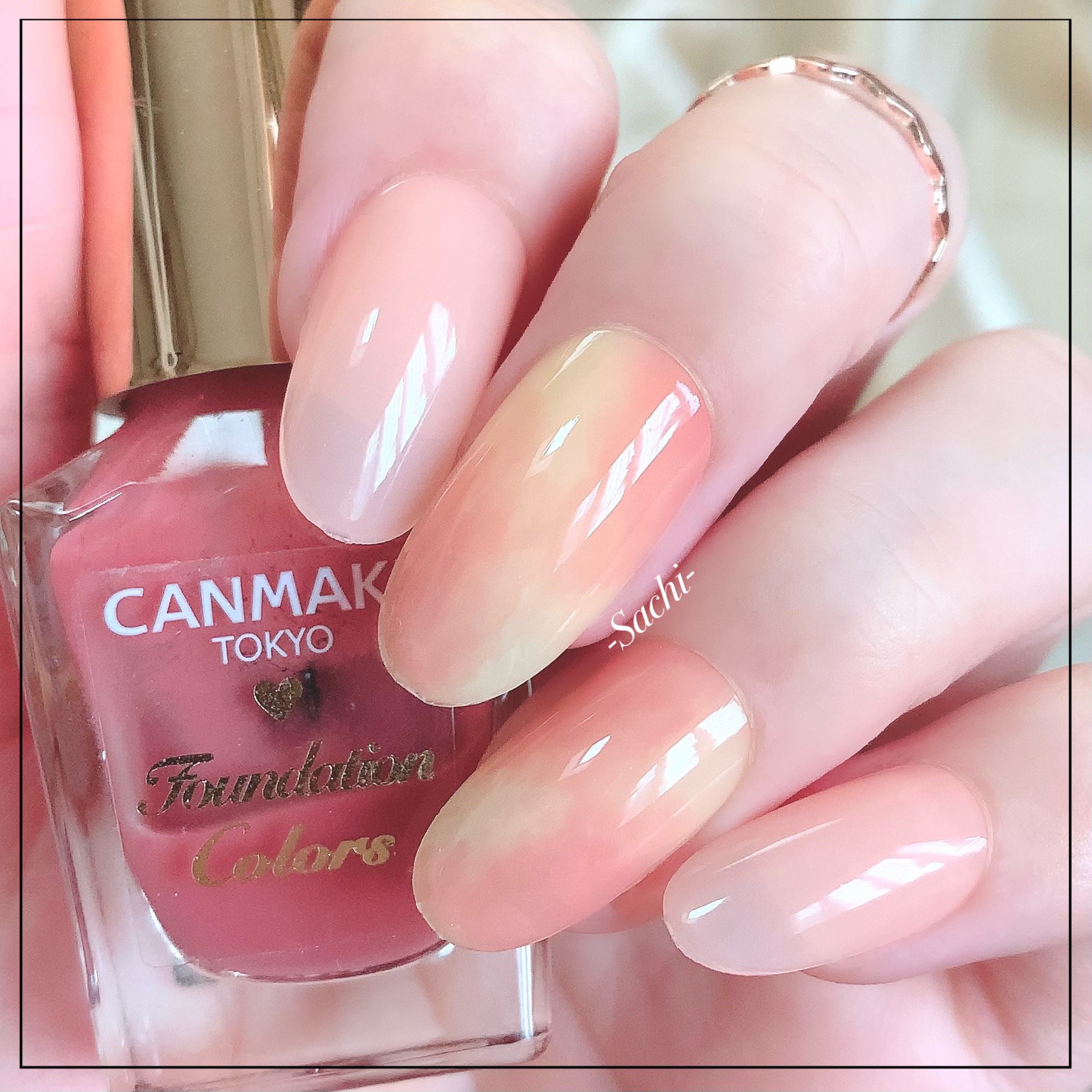 ムードペブルネイル W04 BABY PEACH/rom&nd/マニキュアを使ったクチコミ（1枚目）