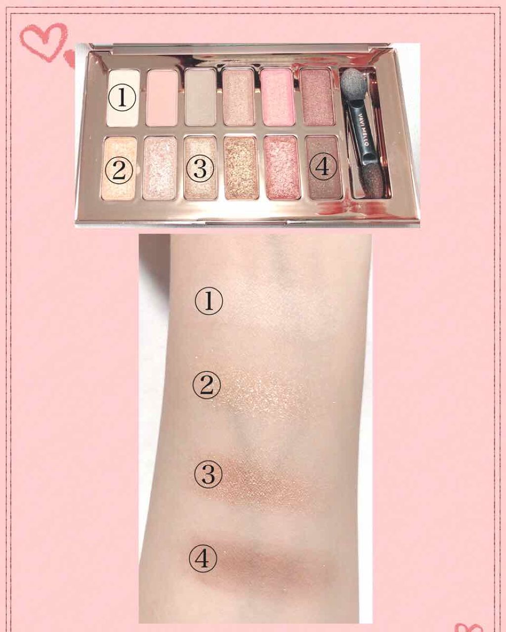 バレンタインボックス/VAVI MELLO/アイシャドウパレットを使ったクチコミ（3枚目）