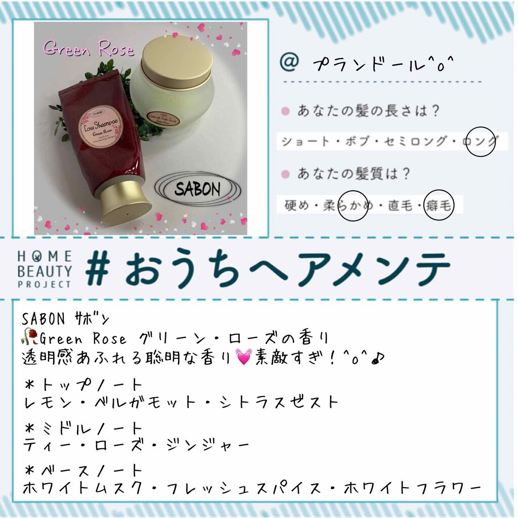 ローシャンプー/SABON/市販シャンプーを使ったクチコミ（1枚目）
