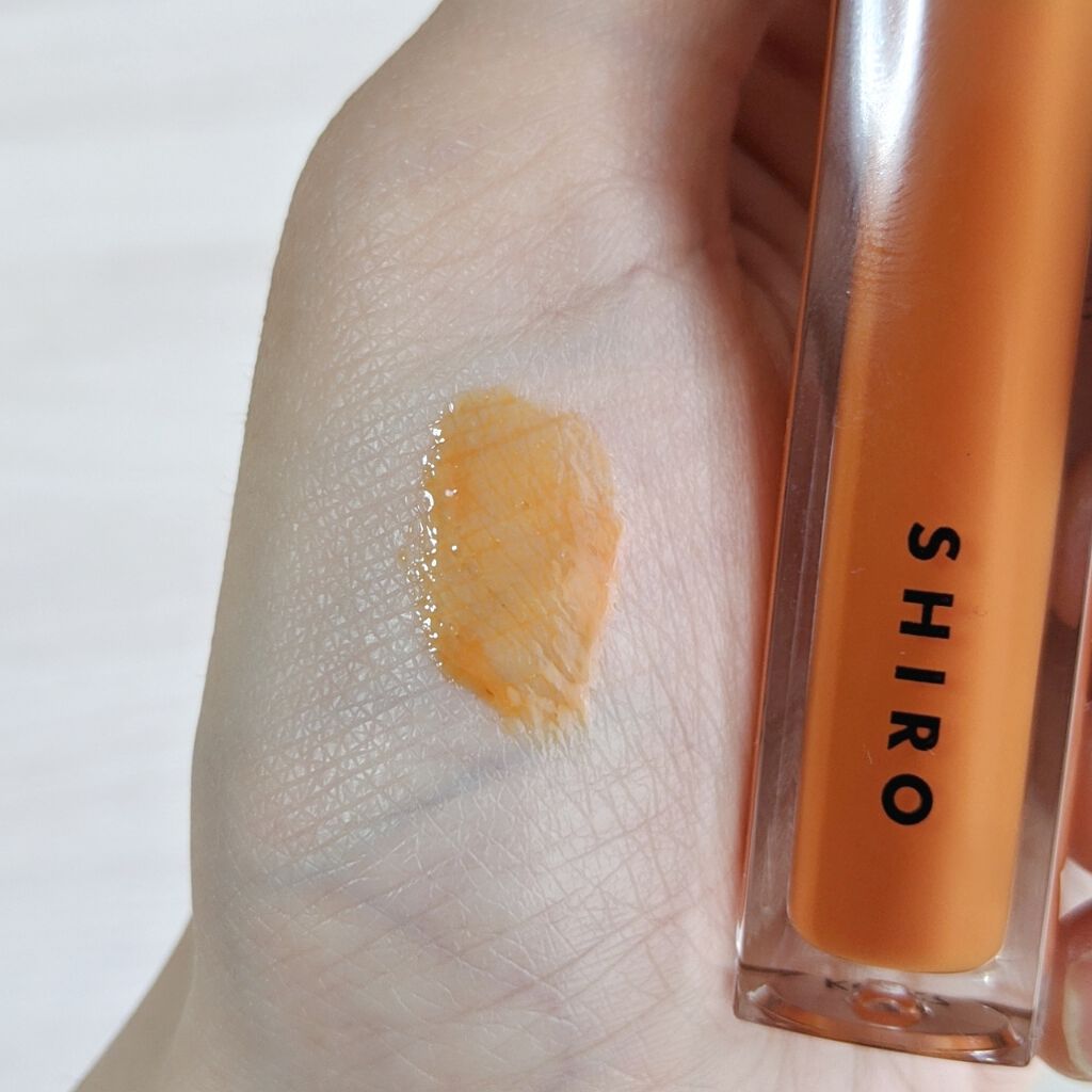 エッセンスリップオイルカラー 0A04 マリーゴールド/SHIRO/リップオイルを使ったクチコミ（2枚目）