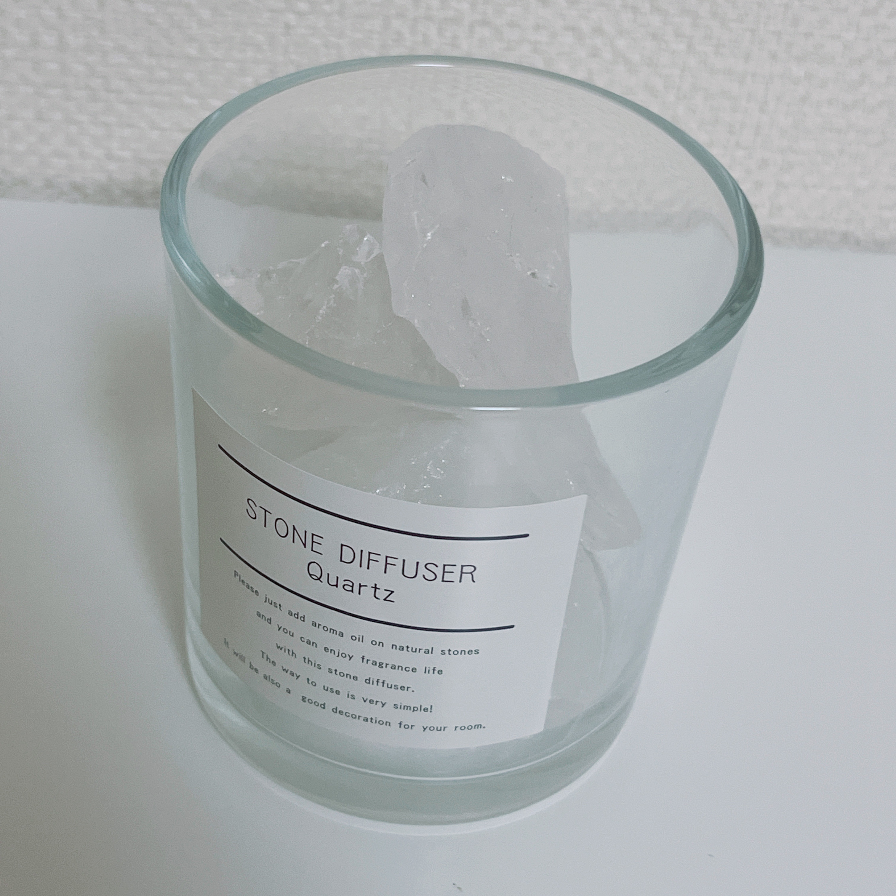 ストーンディフューザー（ローズクォーツ）/DAISO/ルームフレグランスを使ったクチコミ（2枚目）