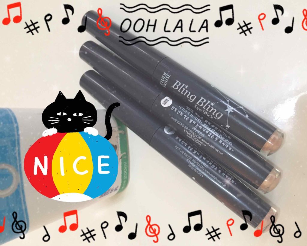 キラキラ アイシャドウ/ETUDE/スティックアイシャドウを使ったクチコミ（1枚目）