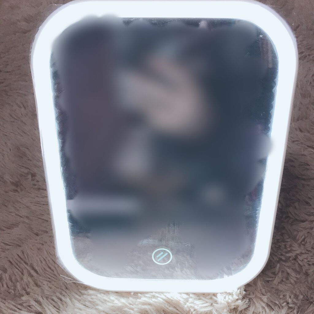 枠が光るLED付ミラー スクエア/DAISO/その他化粧小物を使ったクチコミ(3枚目)