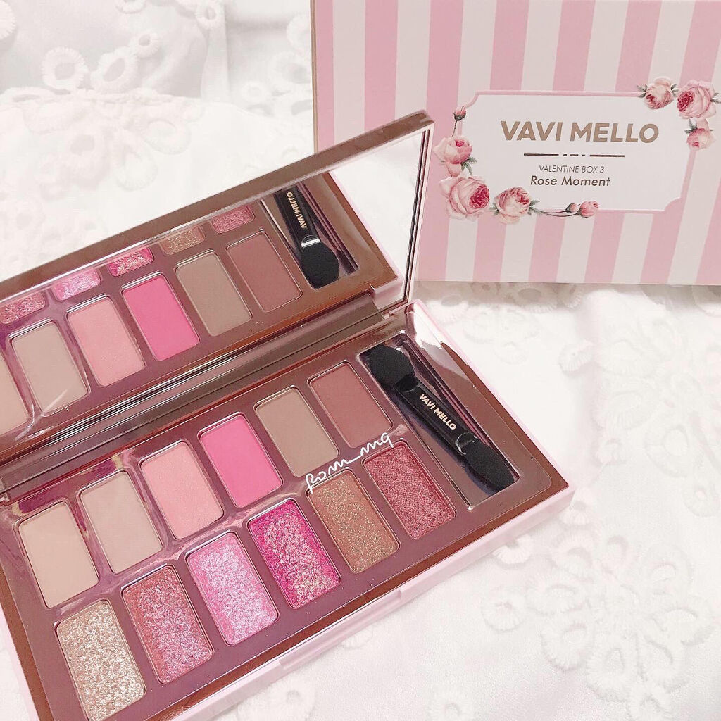 バレンタインボックス3ローズモーメント/VAVI MELLO/アイシャドウパレットを使ったクチコミ（2枚目）
