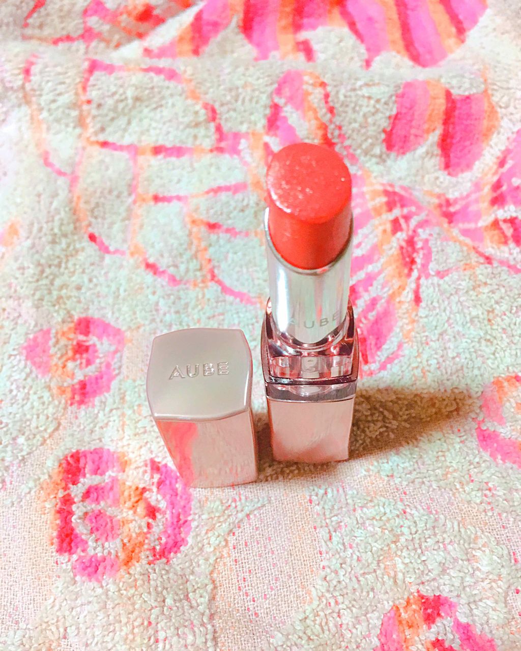 なめらか質感ひと塗りルージュ/AUBE/口紅を使ったクチコミ（2枚目）