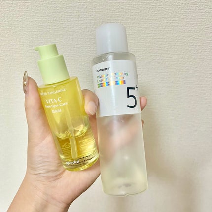 グリーンタンジェリン ビタC ダークスポットケアセラム/goodal/美容液を使ったクチコミ(4枚目)