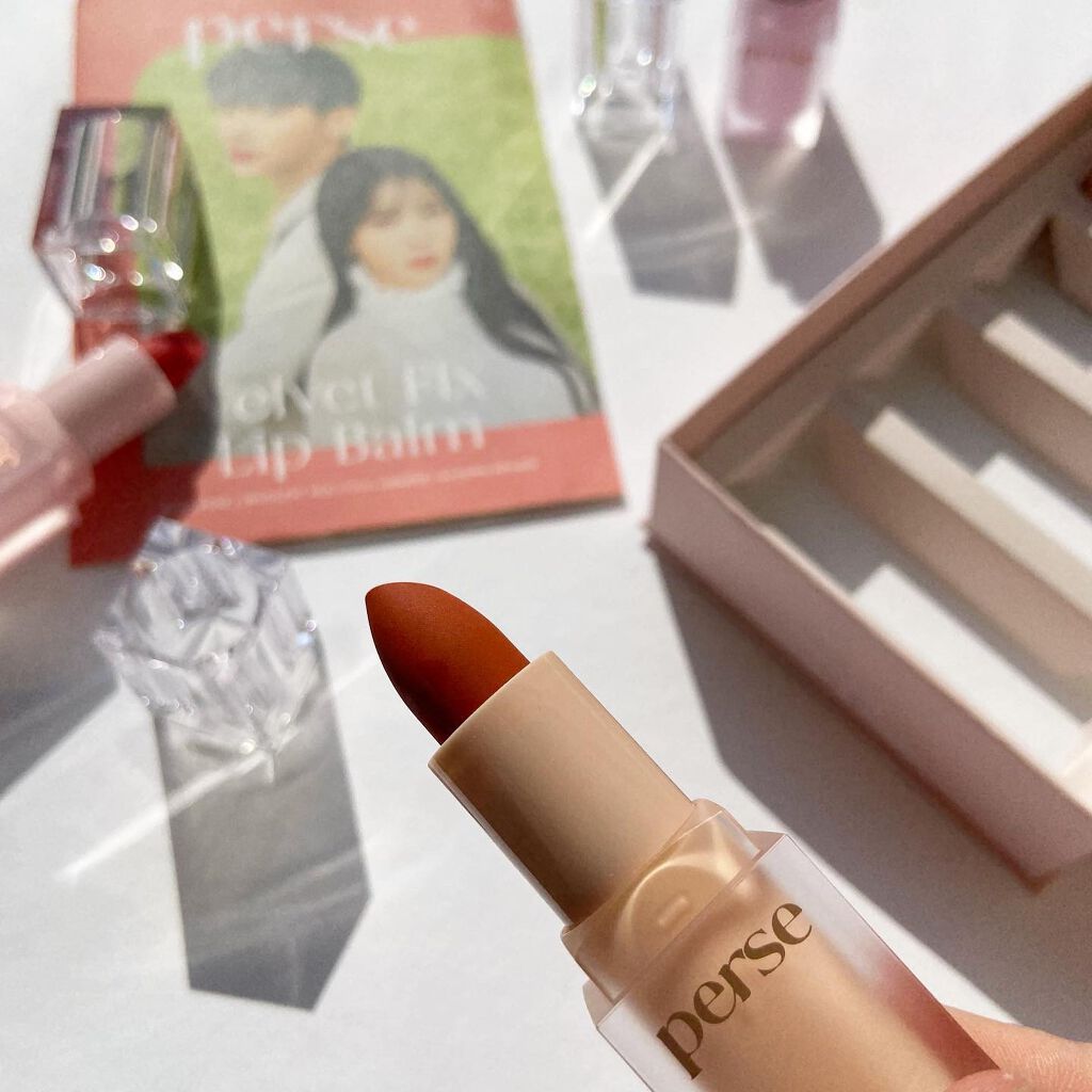 ベルベットフィックスリップバーム/perse/リップバームを使ったクチコミ(4枚目)