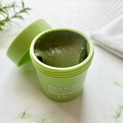 ホーリーバジル炭酸バブルパック/P.CALM/洗い流すパック・マスクを使ったクチコミ(3枚目)