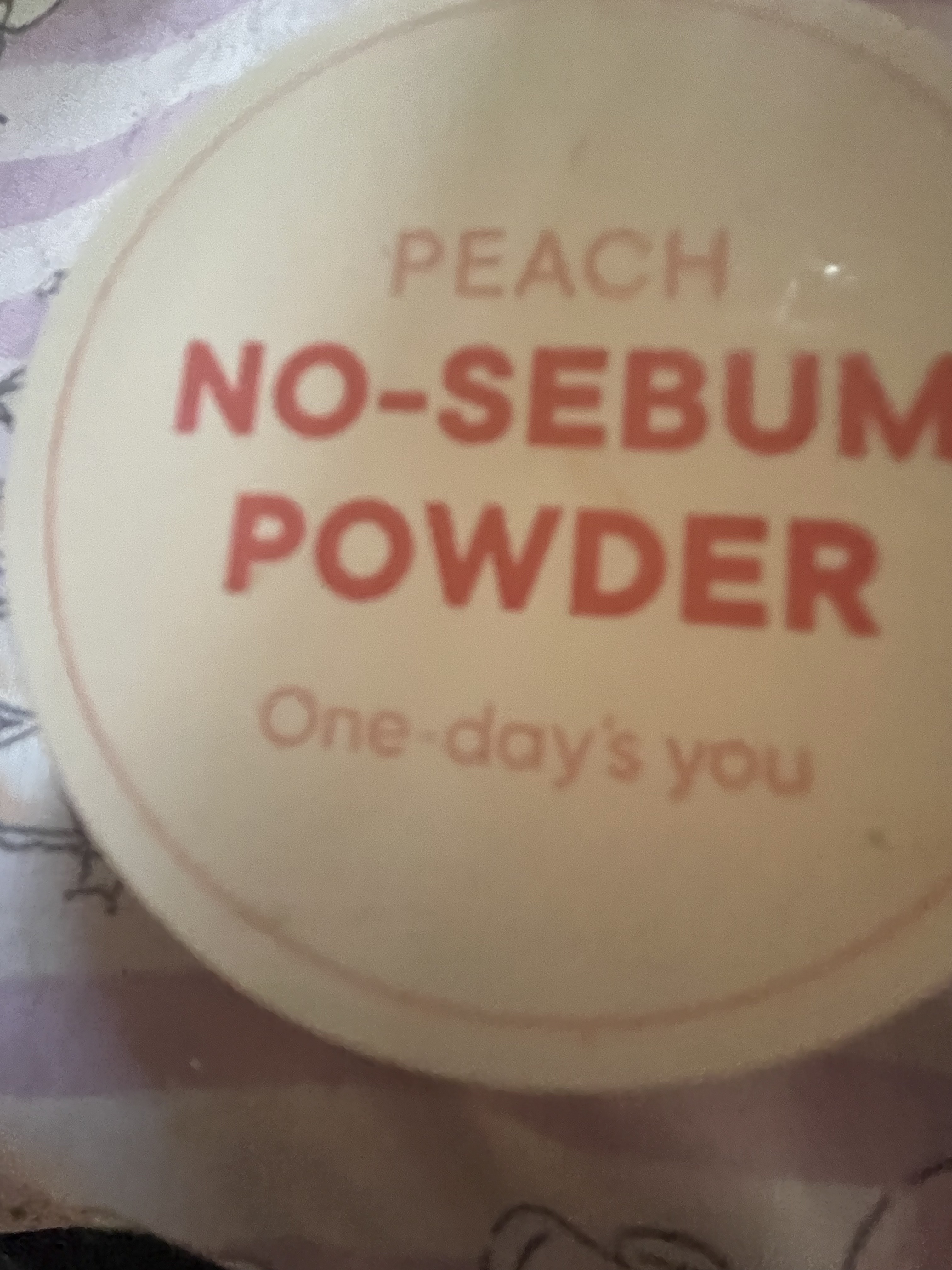 ピーチノーセバムパウダー/One-day's you/フェイスパウダーを使ったクチコミ（1枚目）
