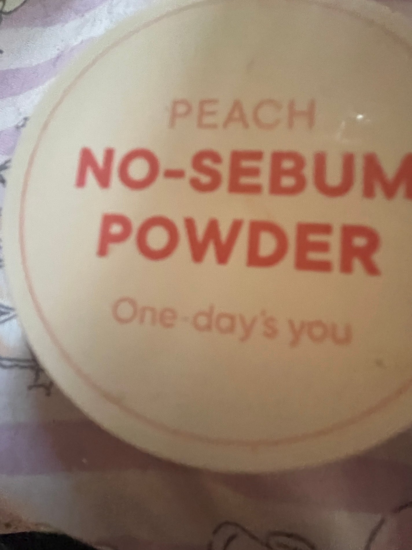 ピーチノーセバムパウダー/One-day's you/フェイスパウダーを使ったクチコミ(1枚目)
