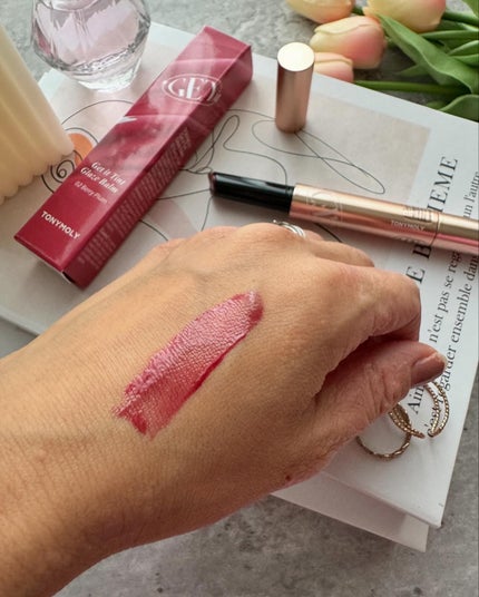 ゲットイットティントグレーズバーム 03 ピンクシュガー/TONYMOLY/リップティントを使ったクチコミ(2枚目)