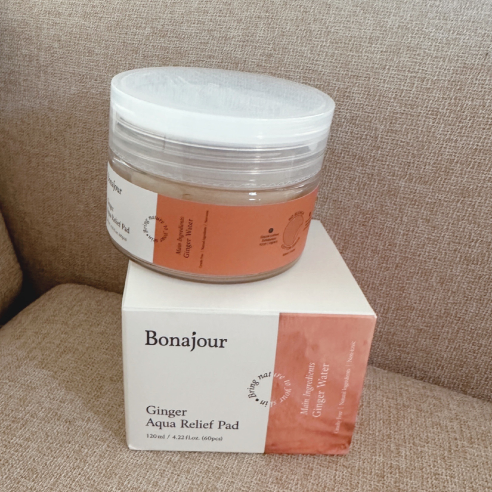 ジンジャーアクアリリーフパッド 60枚/Bonajour/トナーパッドを使ったクチコミ（1枚目）