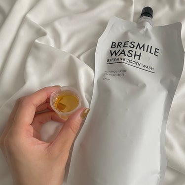 BRESMILE(ブレスマイル) ブレスマイルウォッシュのクチコミ「ananで紹介されて気になっていた液体歯磨き粉。

歯磨きだけでは落ち切らない口内の汚れをスッ.....」（3枚目）