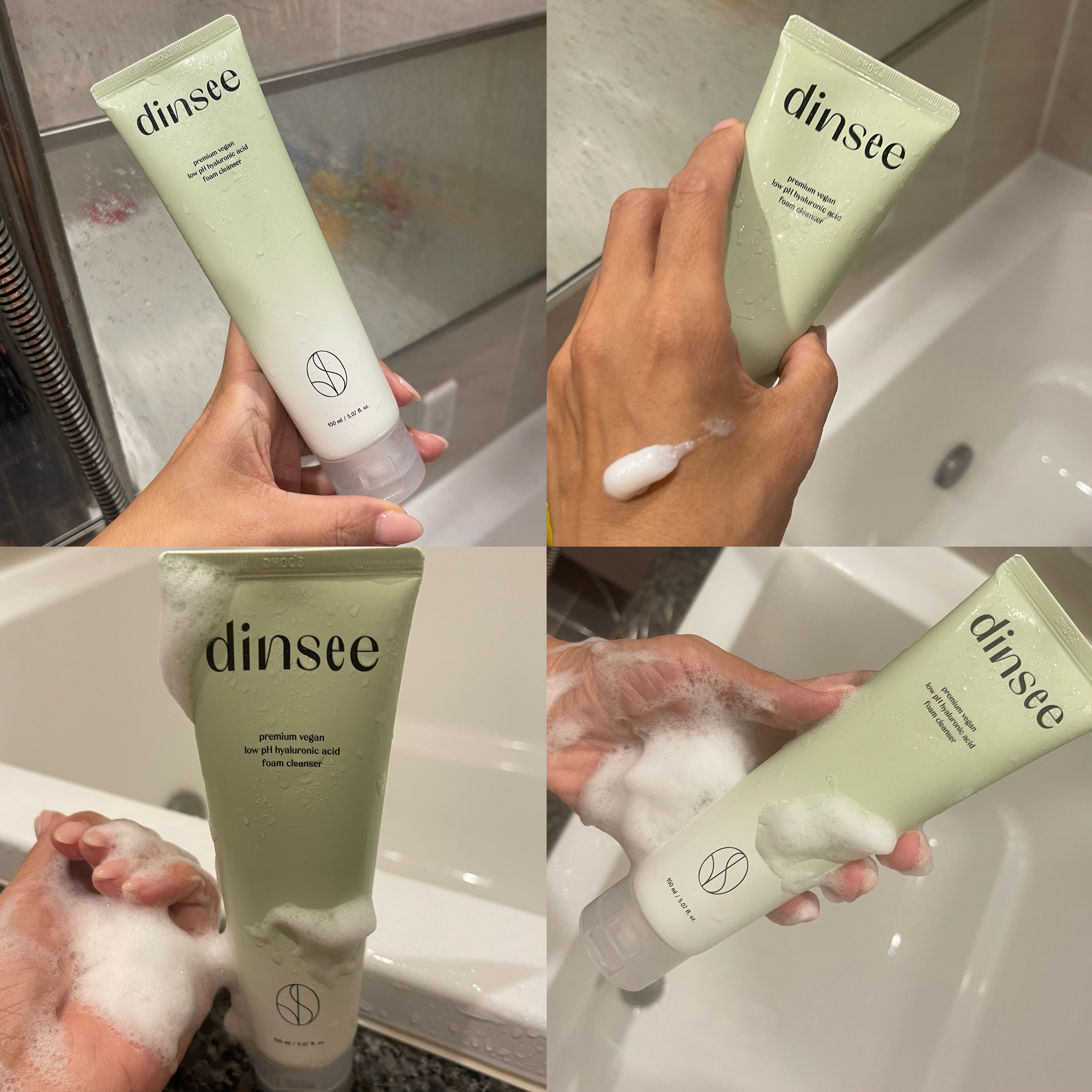 プレミ アムビーガン 弱酸性ヒアルロン酸フォームクレンザー/dinsee/クレンジングクリームを使ったクチコミ（3枚目）