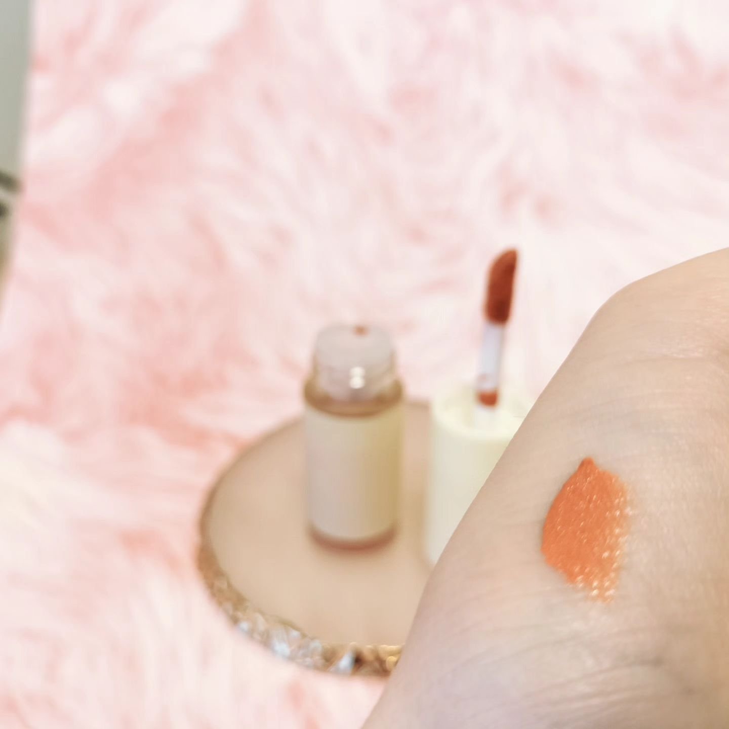 リップ＆チーク リンダオレンジ/WHOMEE/ジェル・クリームチークを使ったクチコミ（3枚目）