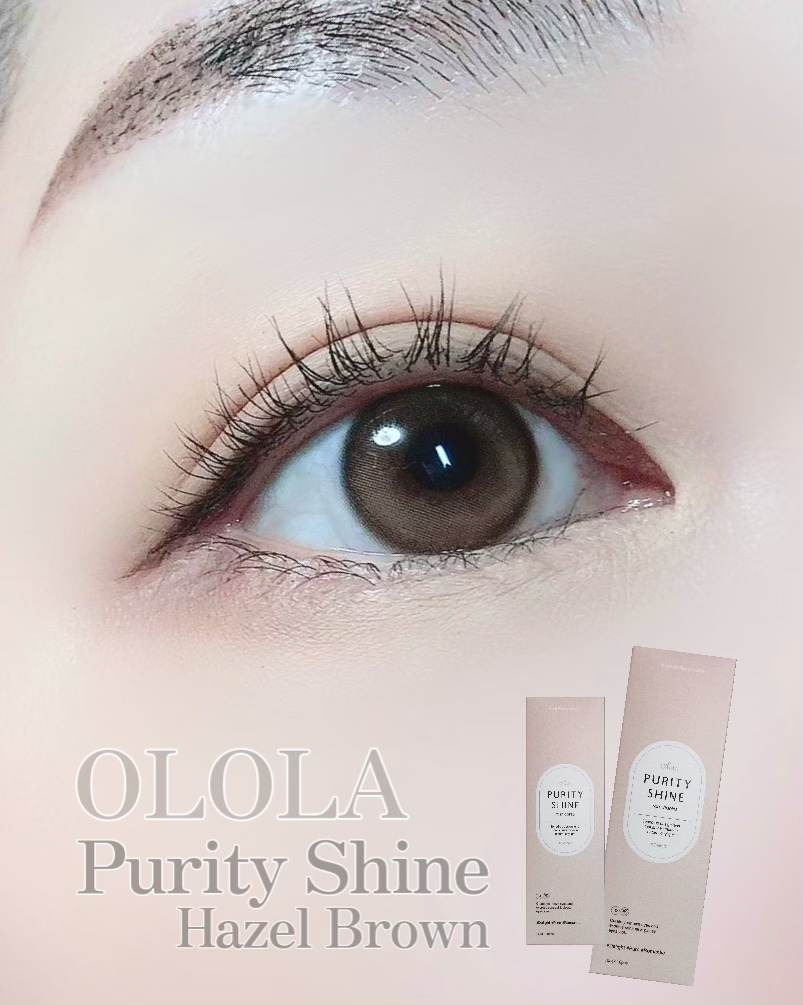 ピュアリティーシャインワンデー(PURITYSHINE 1day) 01 ヘーゼルブラウン/OLOLA/ワンデー（１DAY）カラコンを使ったクチコミ（1枚目）