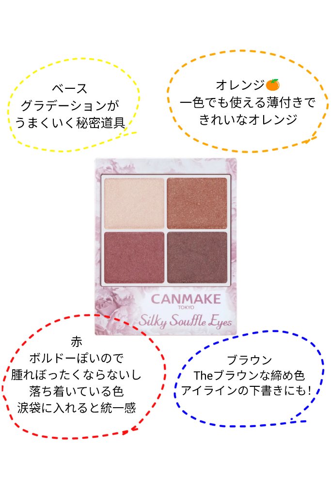 シルキースフレアイズ/キャンメイク/アイシャドウパレットを使ったクチコミ（2枚目）