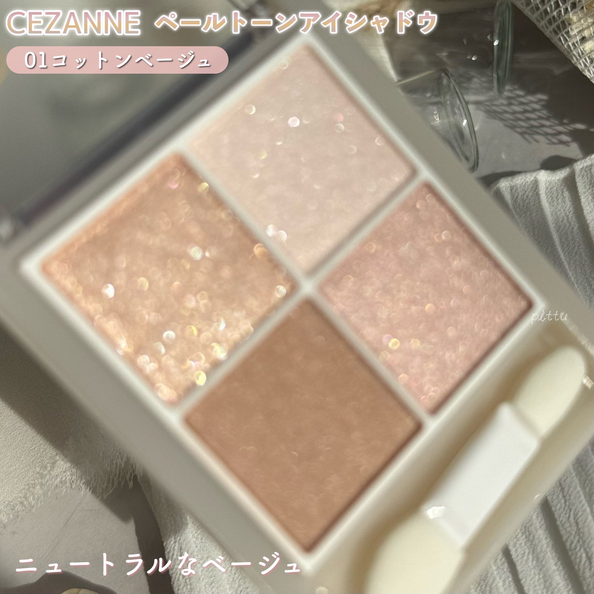 ペールトーンアイシャドウ/CEZANNE/アイシャドウを使ったクチコミ（2枚目）