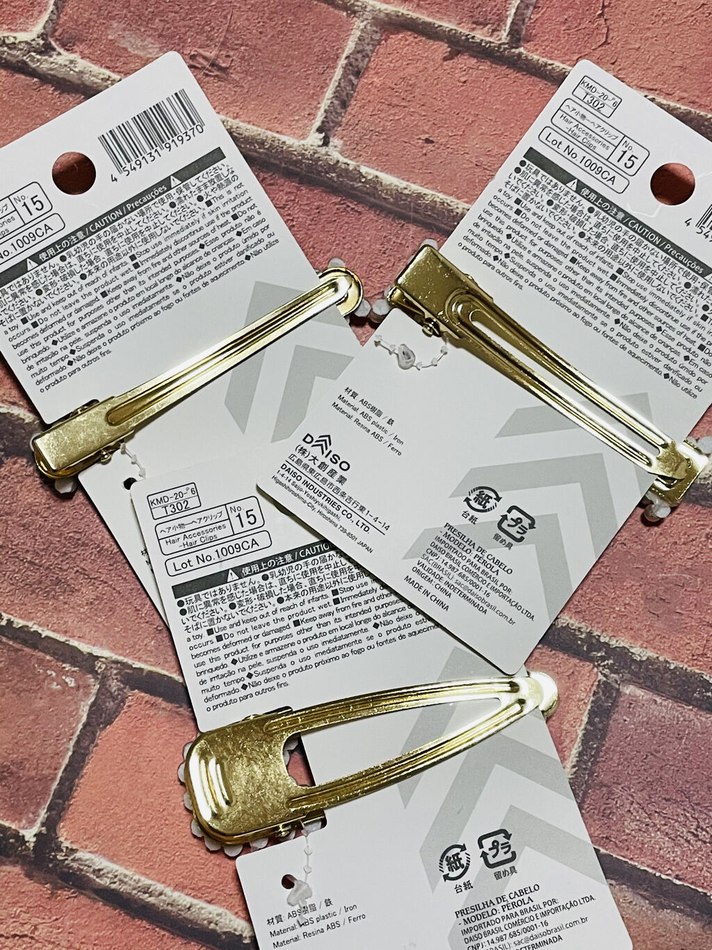 ヘアクリップ(パール調)/DAISO/ヘアアクセサリーを使ったクチコミ（2枚目）