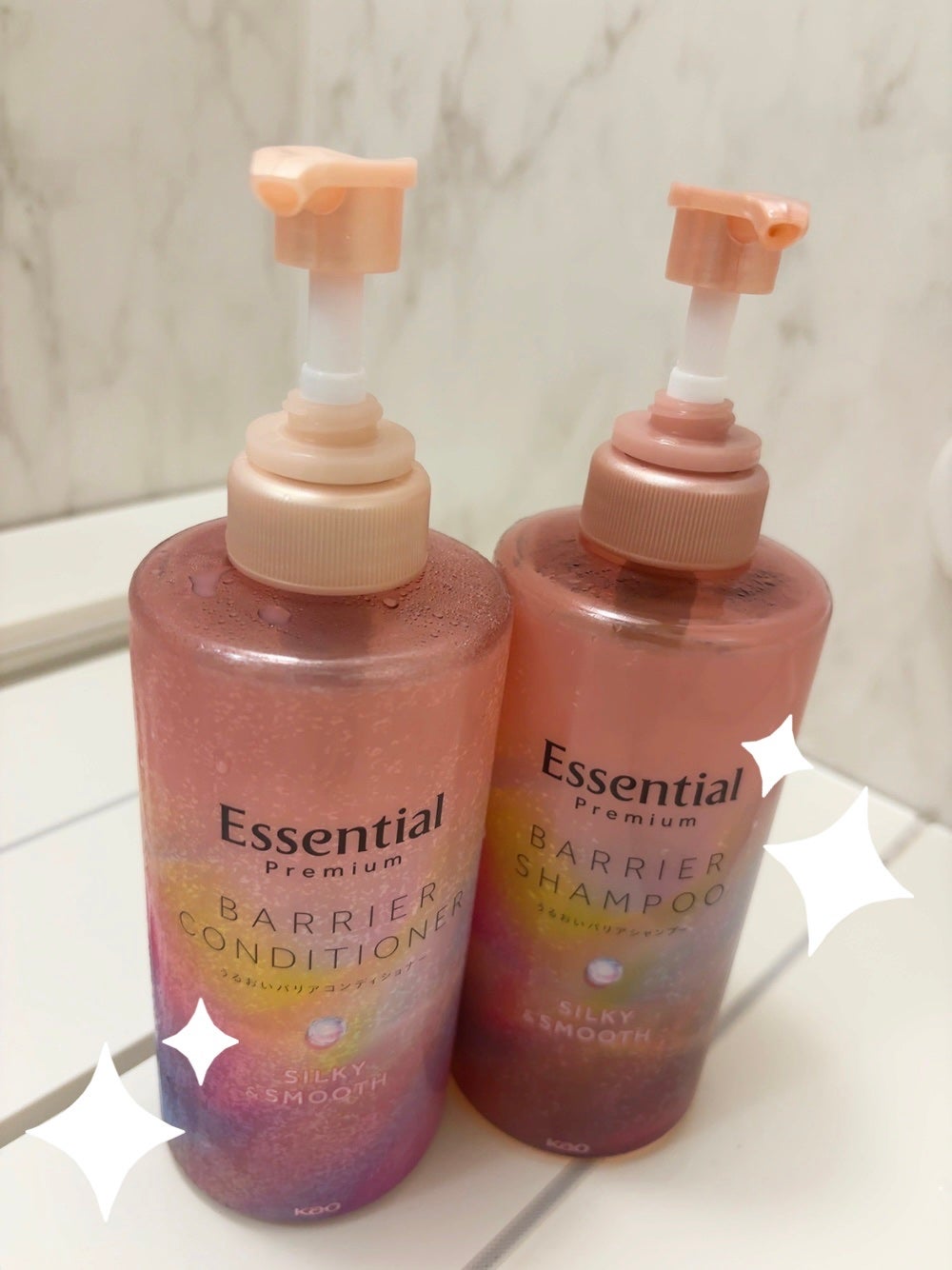 エッセンシャルプレミアム バリアシャンプー・コンディショナー シルキー&スムース/エッセンシャル/市販シャンプーを使ったクチコミ(1枚目)