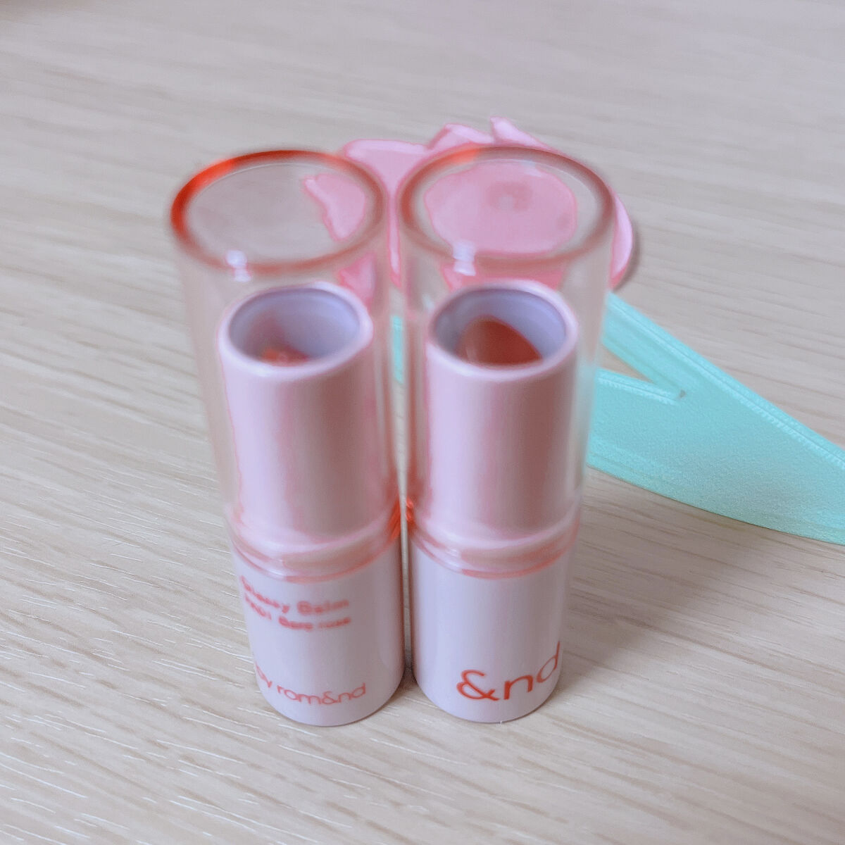 アンドバイロムアンド グラッシーバーム/&nd by rom&nd/口紅を使ったクチコミ（1枚目）