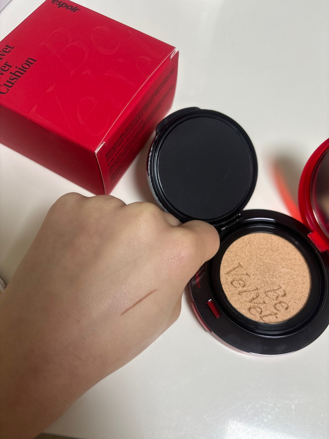ビーベルベットカバークッション/espoir/クッションファンデーションを使ったクチコミ（1枚目）
