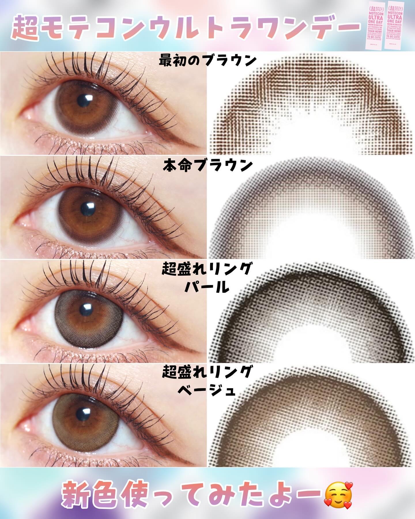 超モテコンウルトラワンデー 超盛れリングパール/モテコン/ワンデー（１DAY）カラコンを使ったクチコミ（1枚目）