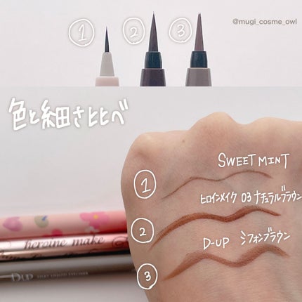 silkworm pen/sweet mint/リキッドアイライナーを使ったクチコミ(7枚目)