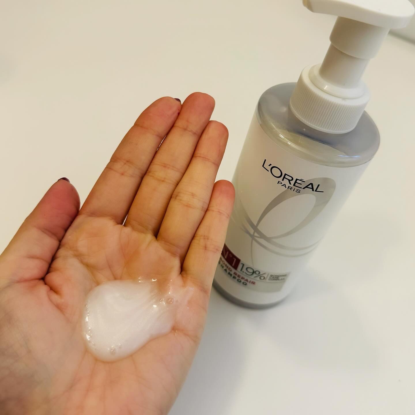 ロレアル パリ ボンド リペア シャンプー／コンディショナー シャンプー 440ml/ロレアル パリ/市販シャンプーを使ったクチコミ（2枚目）