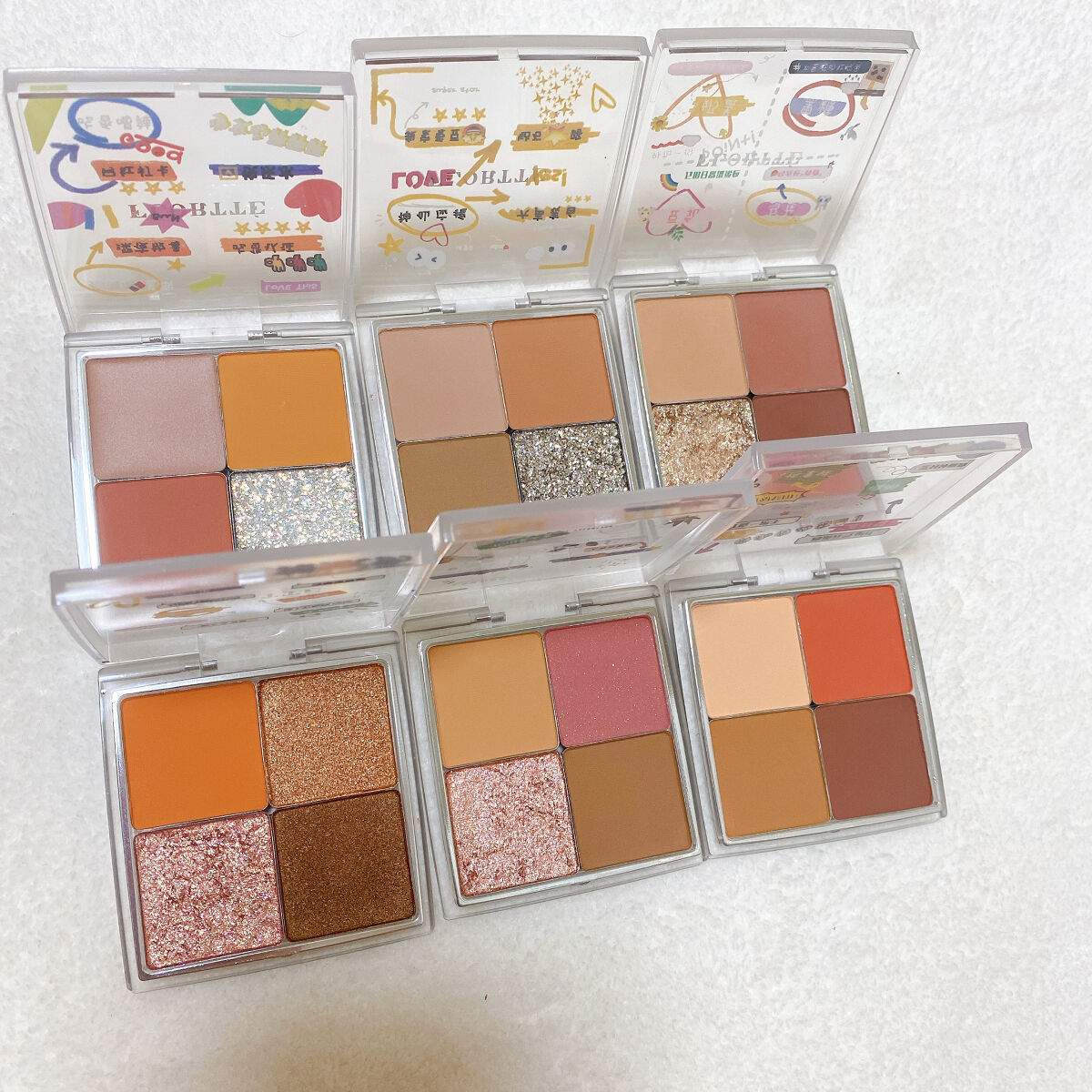 モーメントブログ4色アイシャドウ/FLORTTE/アイシャドウパレットを使ったクチコミ（3枚目）