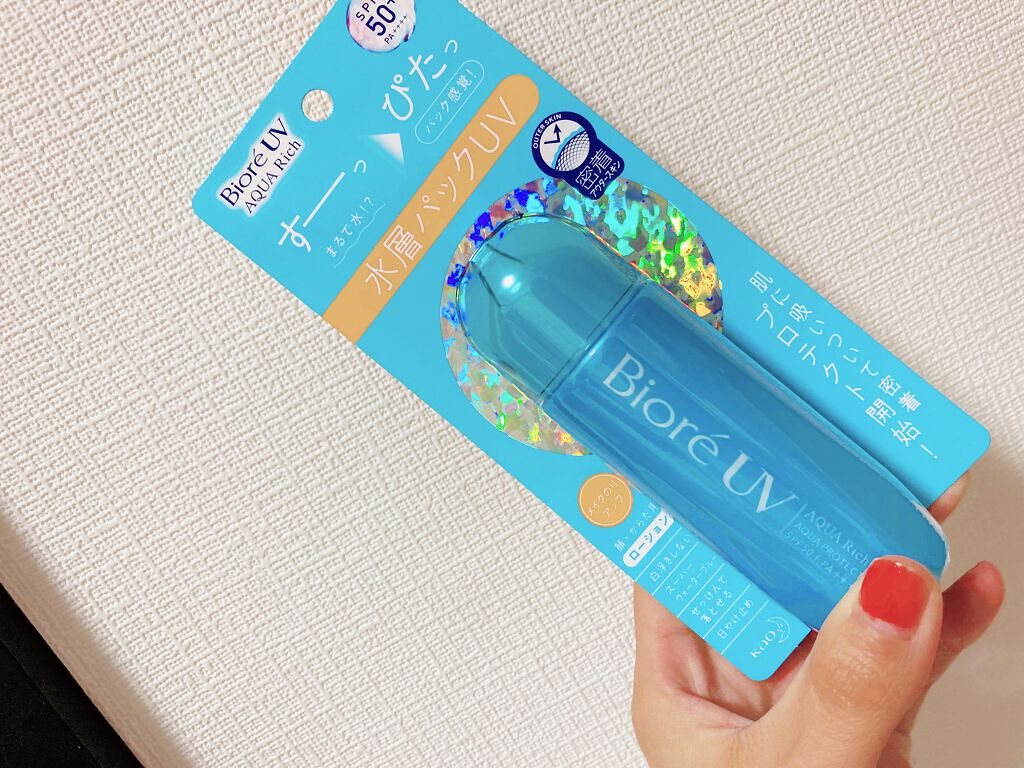 ビオレUV アクアリッチ アクアプロテクトローション(水層パック)/ビオレ/日焼け止めローションを使ったクチコミ（1枚目）