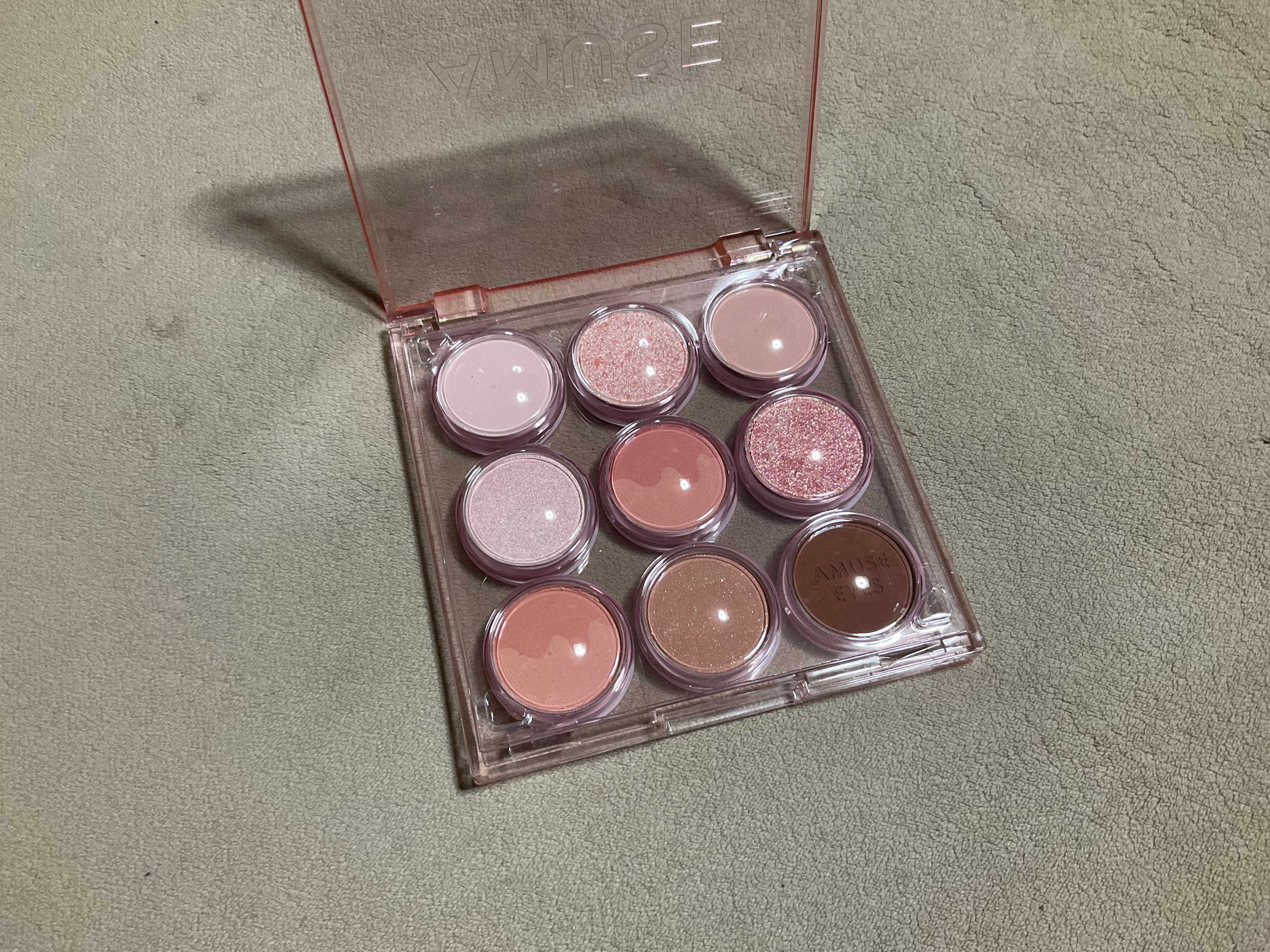 アイカラーパレット 01 ウォームモモ/AMUSE/アイシャドウパレットを使ったクチコミ（2枚目）