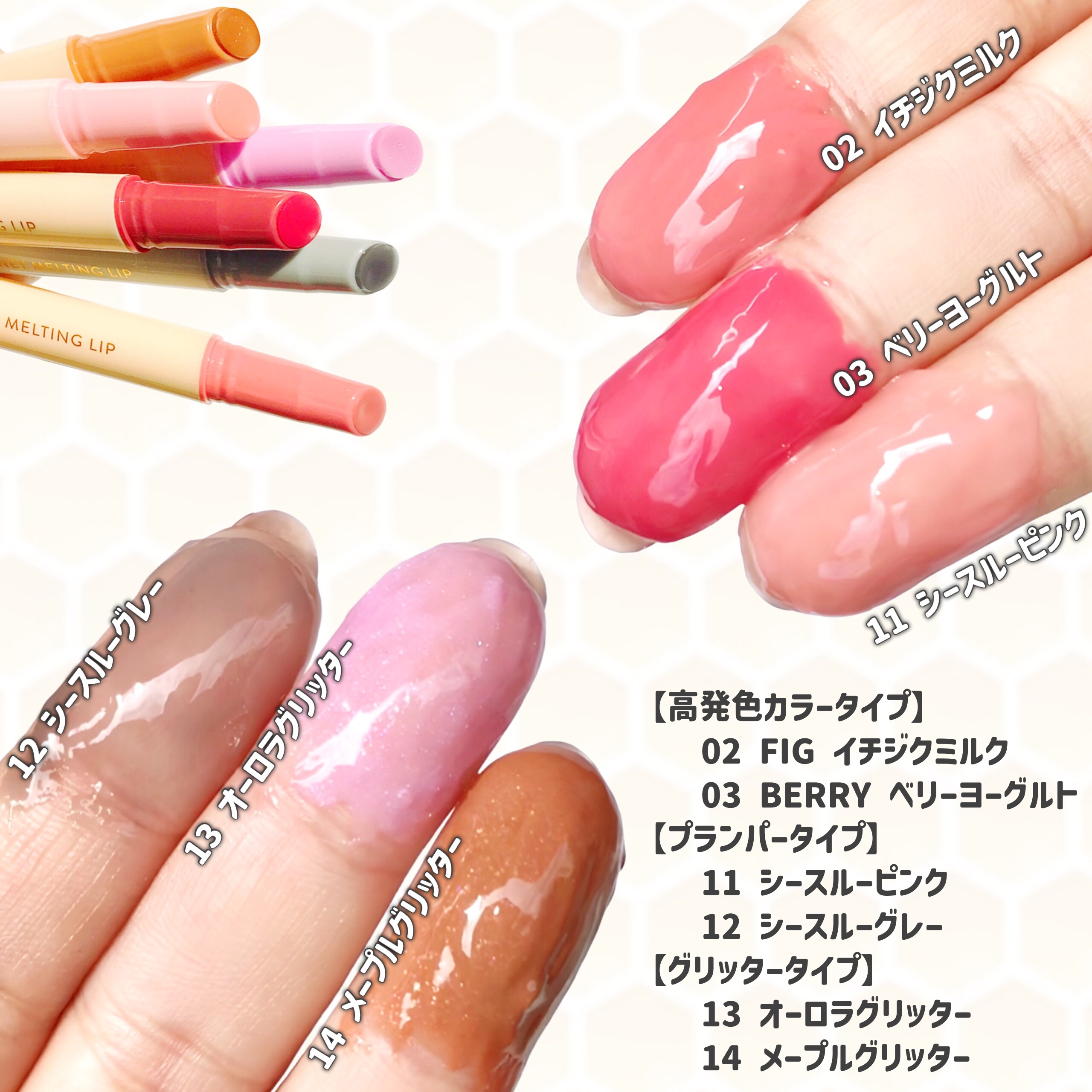 ハニーメルティングリップ/ネイチャーリパブリック/口紅を使ったクチコミ（3枚目）