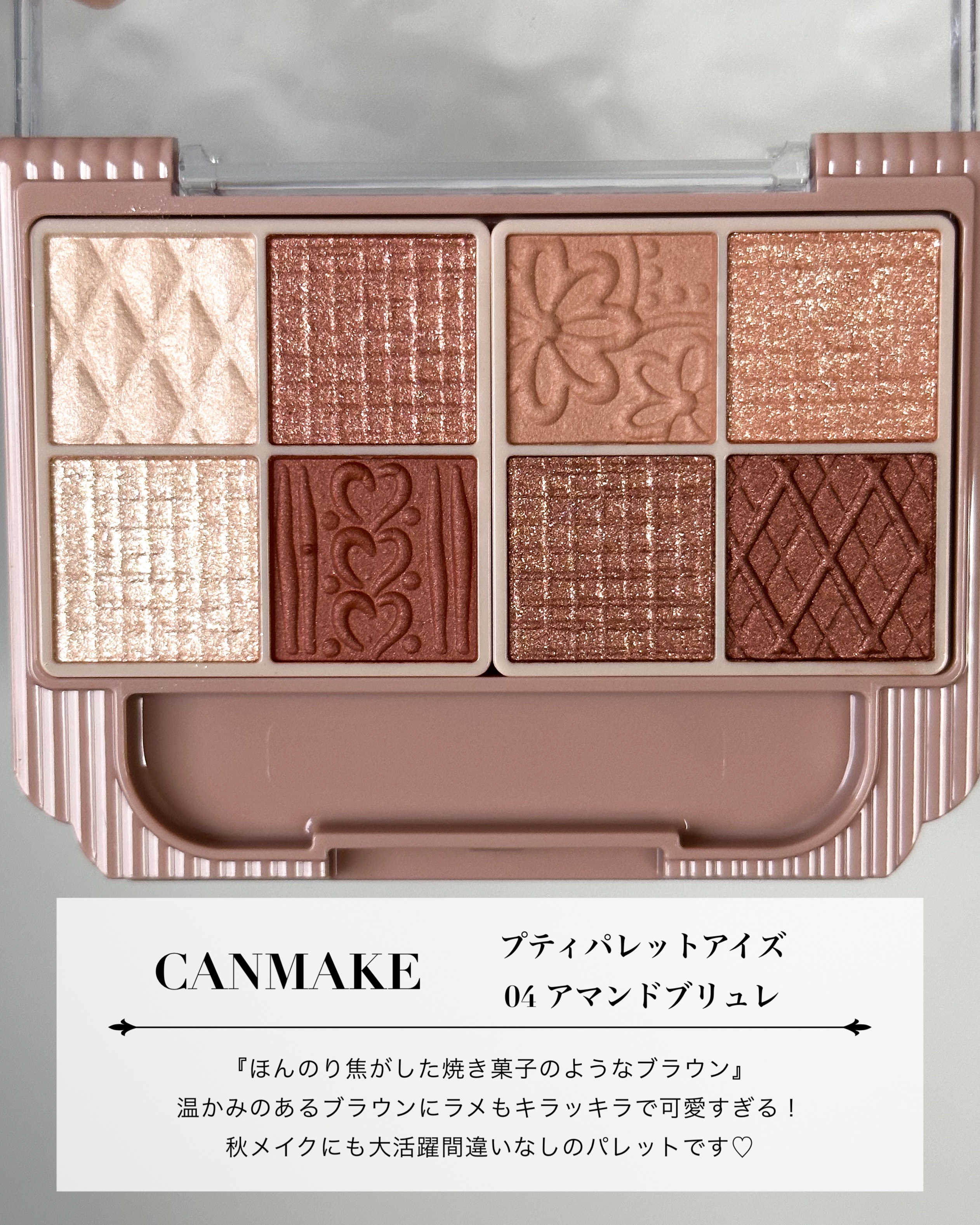 プティパレットアイズ/キャンメイク/パウダーアイシャドウを使ったクチコミ（3枚目）