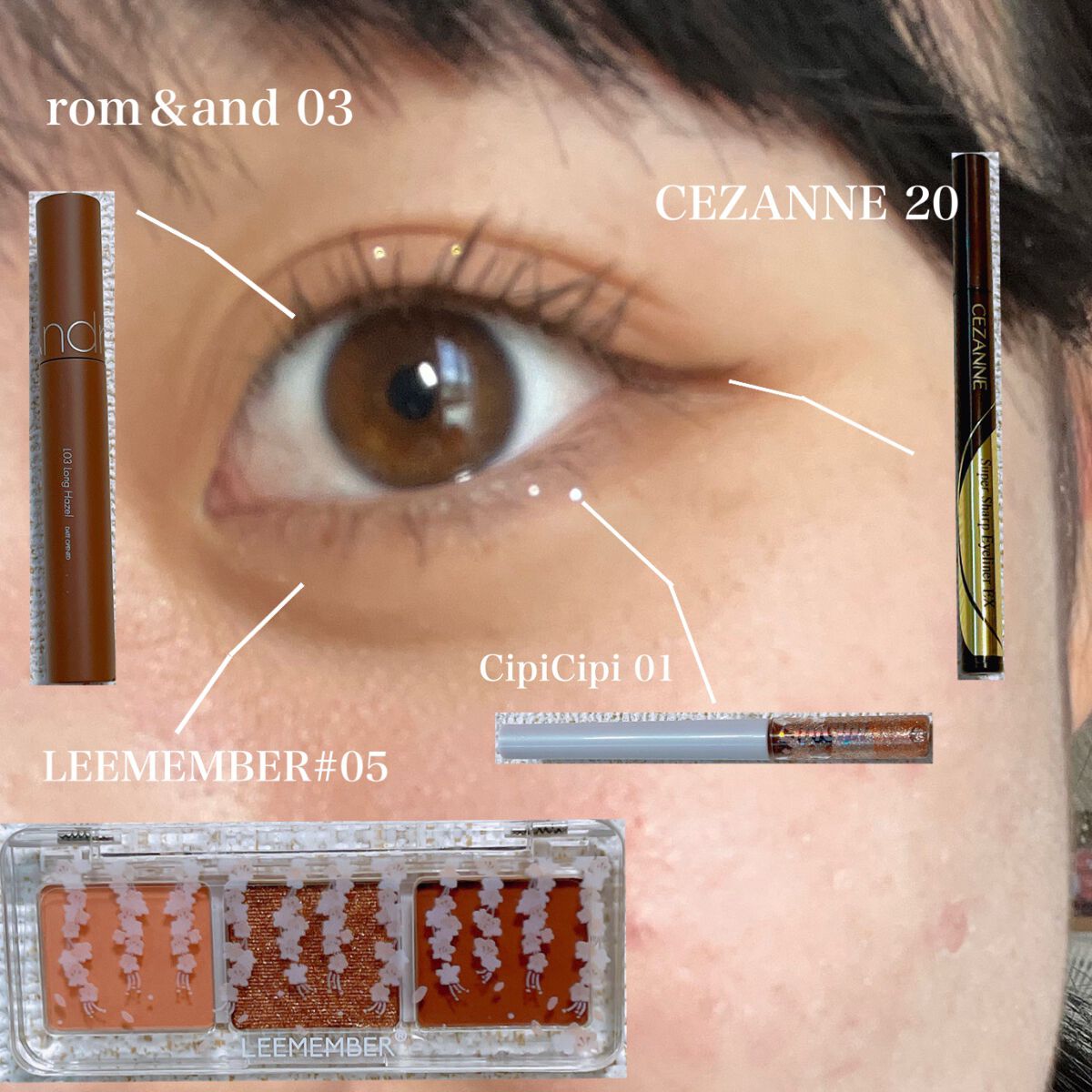 3色フローラアイパレット 05 ポピー/LEEMEMBER/アイシャドウパレットを使ったクチコミ（1枚目）