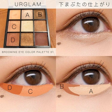 UR GLAM　BLOOMING EYE COLOR PALETTE/U R GLAM/アイシャドウパレットを使ったクチコミ（3枚目）