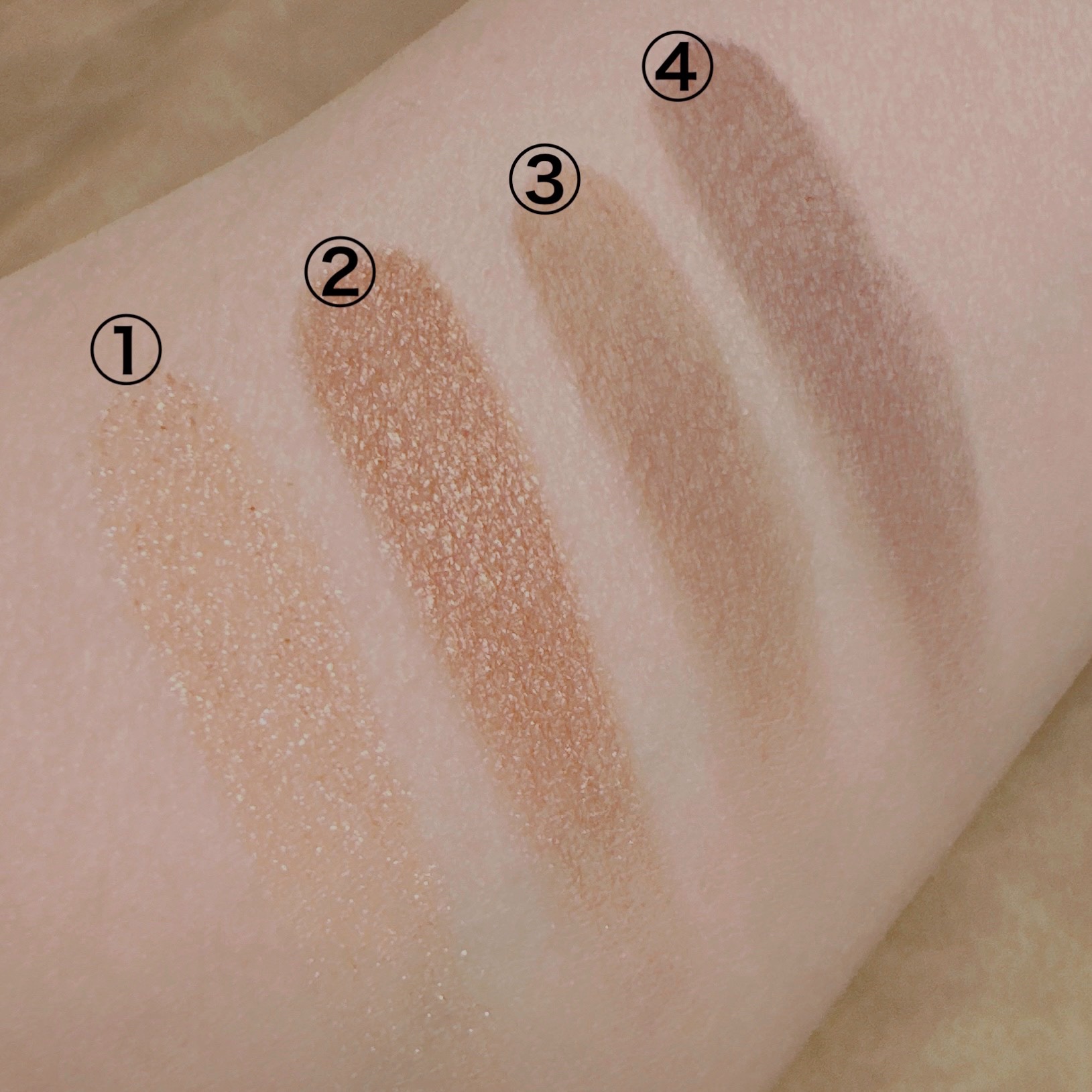 SHEGLAM Cosmic Crystal 4色アイシャドウパレットのクチコミ「＼ワンコインで決まるブラウンメイク／
【SHEGLAM コズミック クリスタル アイシャドウ】.....」（3枚目）