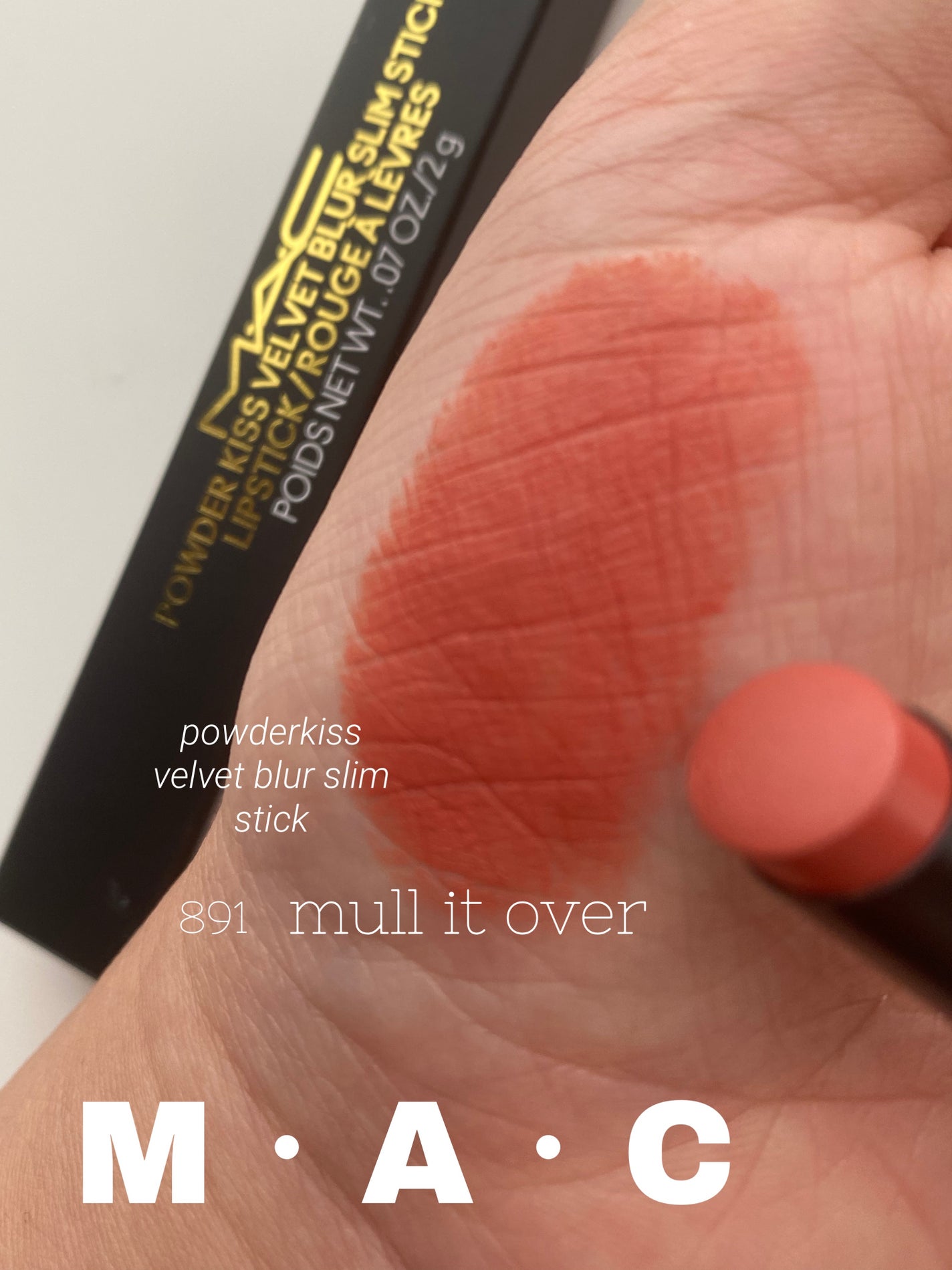 パウダー キス ベルベット ブラー スリム リップスティック/M・A・C/口紅を使ったクチコミ(1枚目)