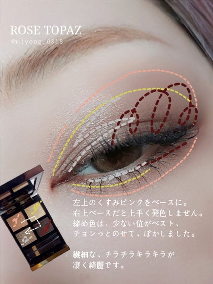 アイ カラー クォード C 35 ローズ トパーズ/TOM FORD BEAUTY/アイシャドウパレットを使ったクチコミ(3枚目)