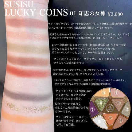 GODDESS 9 EYESHADOW 01/SUSISU/アイシャドウパレットを使ったクチコミ(3枚目)