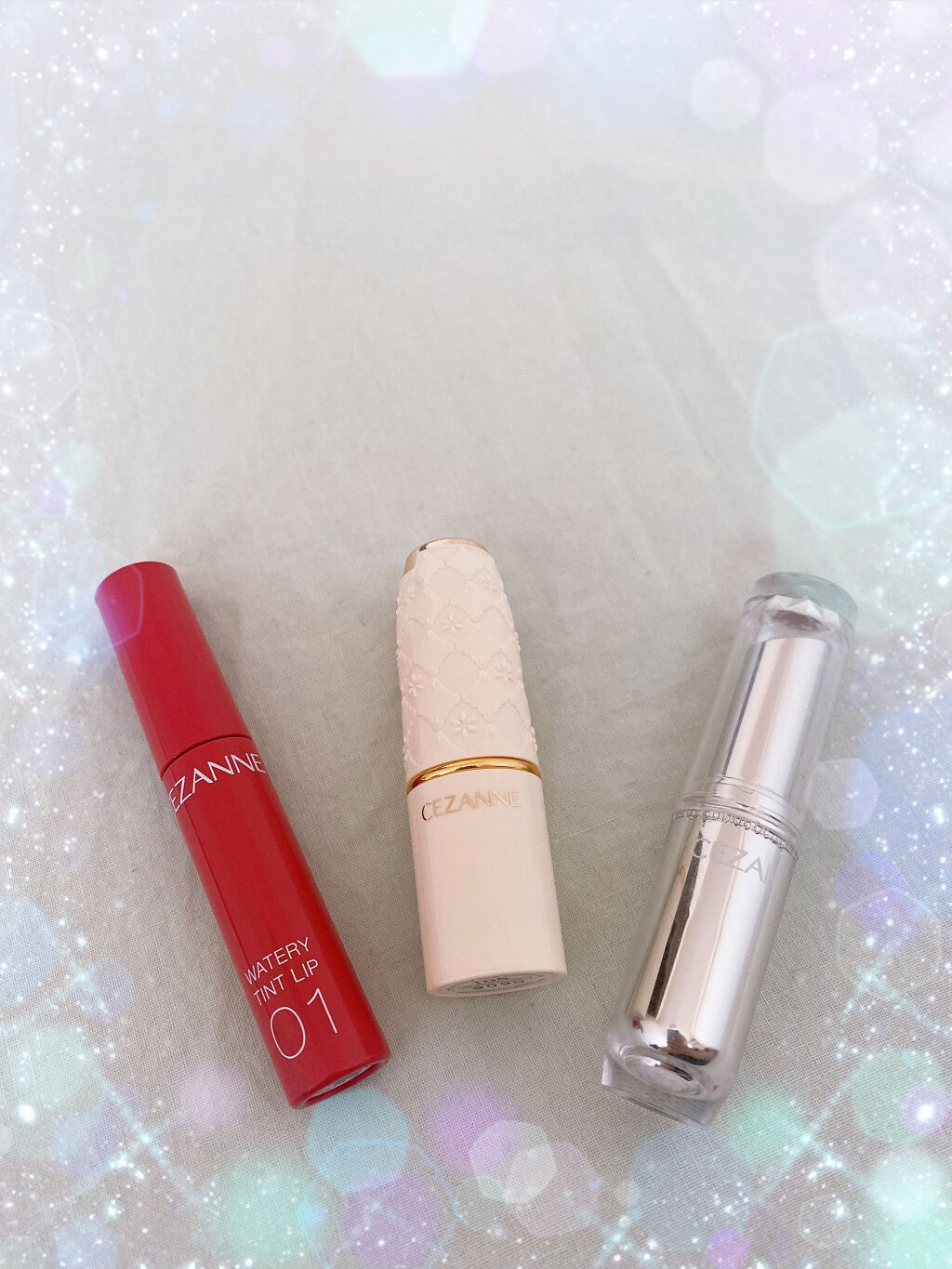 ラスティンググロスリップ/CEZANNE/口紅を使ったクチコミ（2枚目）