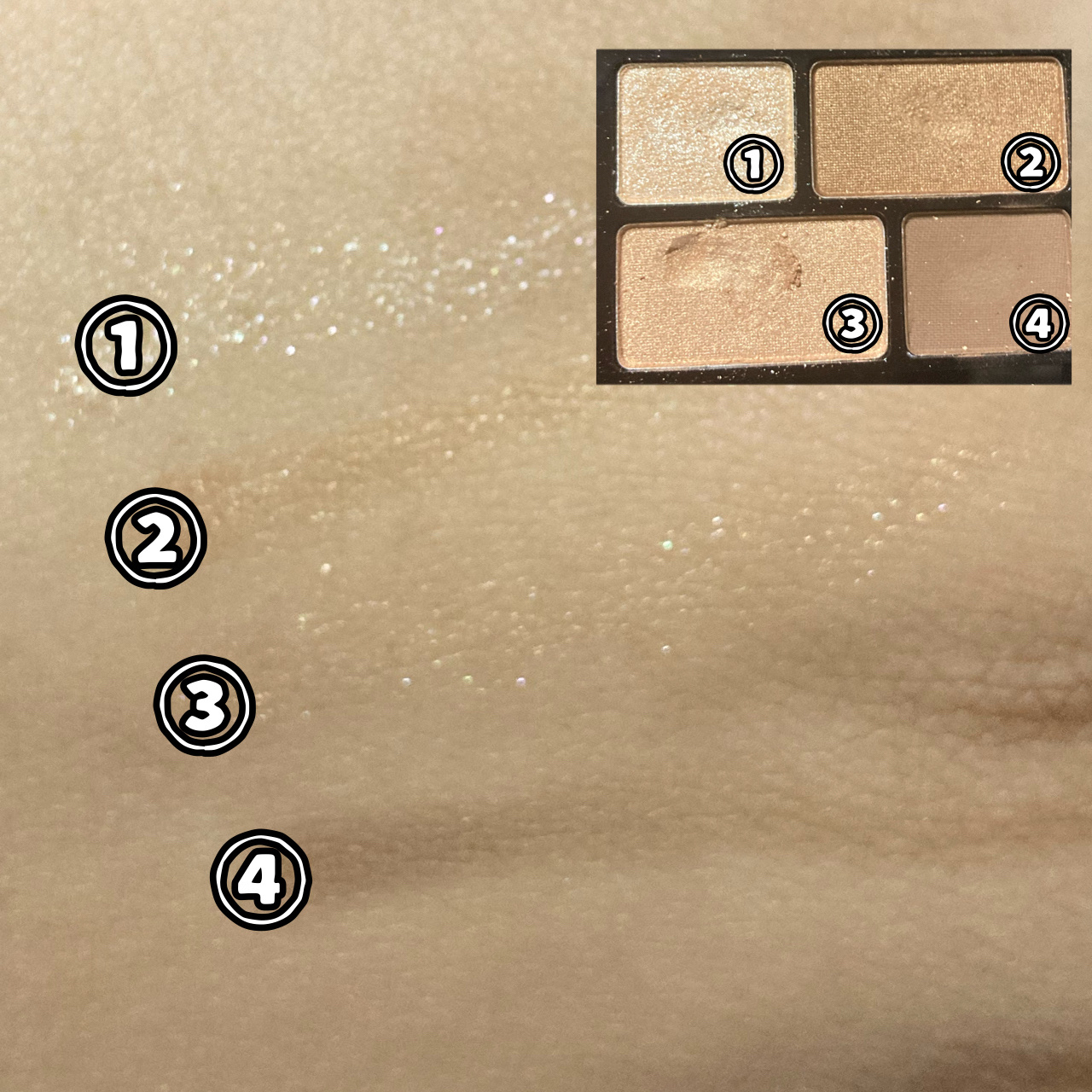 リラクシーアイシャドウ 01/GENE TOKYO/アイシャドウパレットを使ったクチコミ（2枚目）